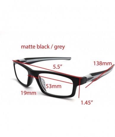 Rectangular Sports Double Injection Readers Flexie Reading Glasses size and color very - Grey - CN12ENS8CEH $39.81