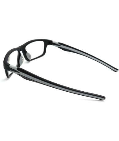 Rectangular Sports Double Injection Readers Flexie Reading Glasses size and color very - Grey - CN12ENS8CEH $39.81