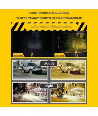 Square Night Driving Polarized Glasses for Men Women Anti Glare Rainy Safe HD Night Vision Drivng glasses - 2 - CG18LT8ORG9 $...