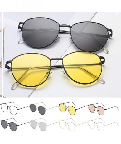 Aviator Fashion Man Women Sunglasses Glasses Vintage Retro Style Fashion Oversized Design Sunglasses UV Protection - F - CI19...