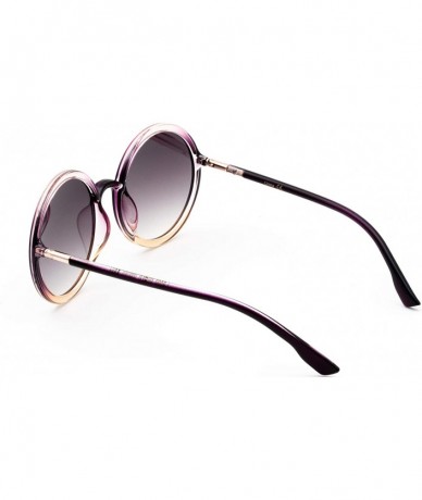 Round Round Circle Thin Frame Designer Sunglasses - 2 - C71965DC8YX $26.52