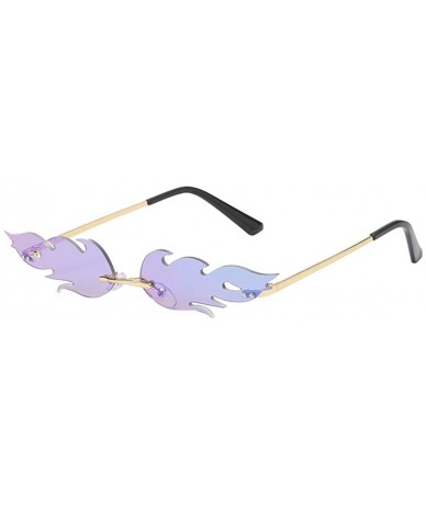 Wrap Fire Sunglasses Fashion Sunglasses Metal Sunglasses Vintage Style Sunglasses - F - C518TN80868 $18.47