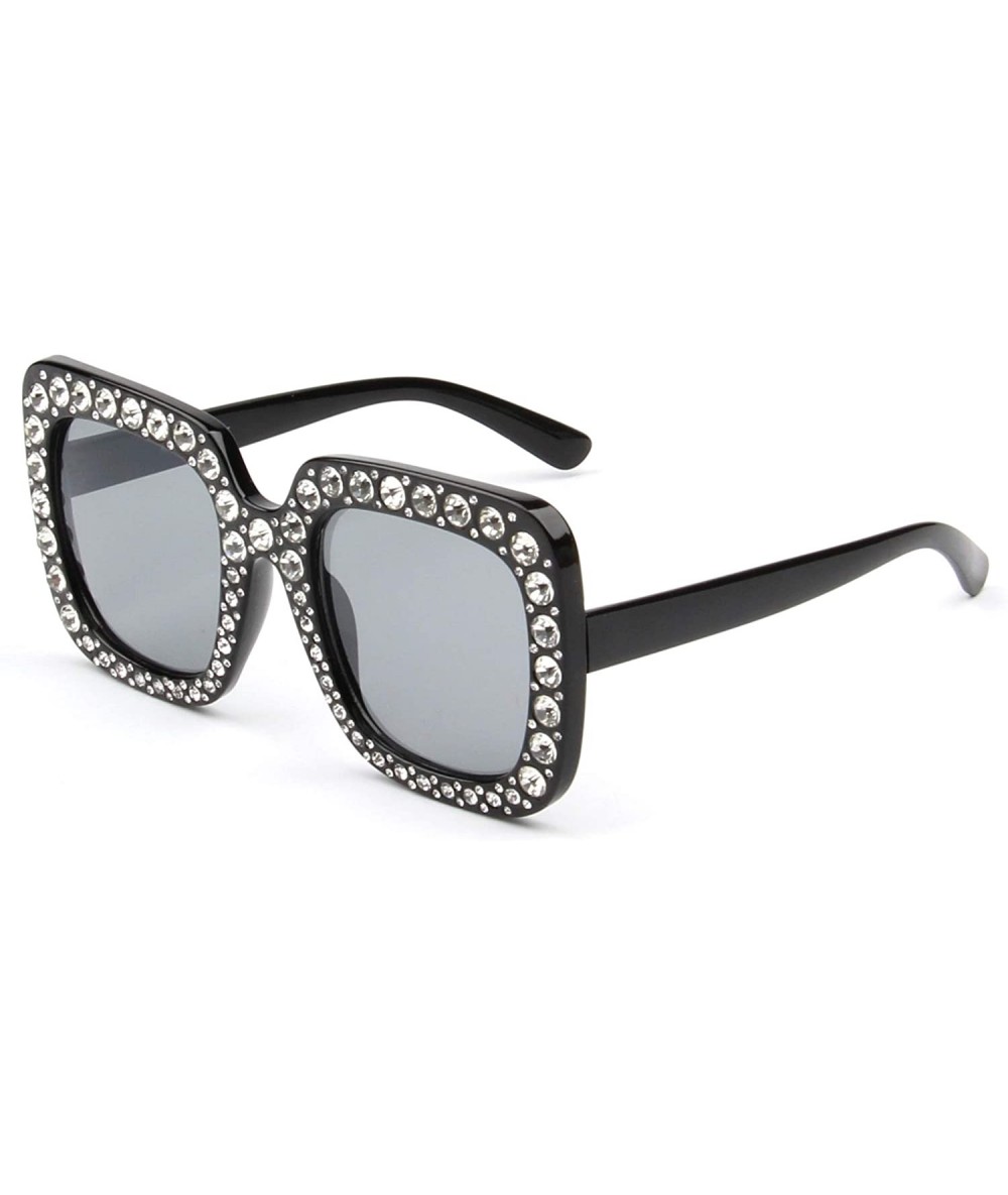 Goggle Our oversize Iowa Sunglasses - Black - CK18WU5UH67 $36.77