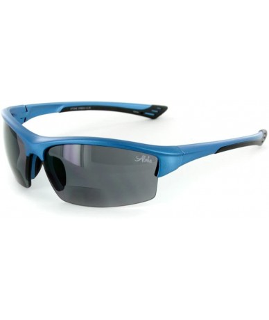 Square Stone Creek MX1 Men's Wrap-Around Bifocal Reading Sunglasses (Blue Skies +1.50) - Blue Skies W/ Smoke Lens - CN11OR897...