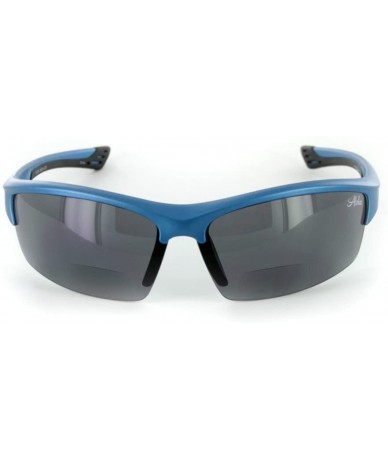 Square Stone Creek MX1 Men's Wrap-Around Bifocal Reading Sunglasses (Blue Skies +1.50) - Blue Skies W/ Smoke Lens - CN11OR897...