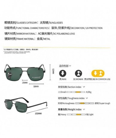 Round Polarized Sunglasses Photochromic Anti UV Glasses - Black Dark Green - C8190RT548N $16.20