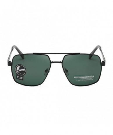 Round Polarized Sunglasses Photochromic Anti UV Glasses - Black Dark Green - C8190RT548N $16.20