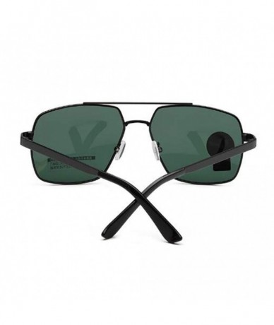 Round Polarized Sunglasses Photochromic Anti UV Glasses - Black Dark Green - C8190RT548N $16.20