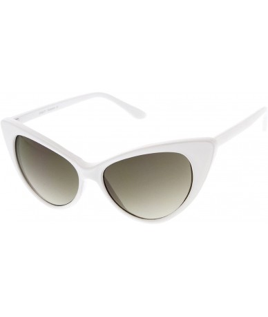 Oversized Women's Retro Oversized High Point Cat Eye Sunglasses 54mm - White / Smoke Gradient - CV12N7B2VAW $19.80