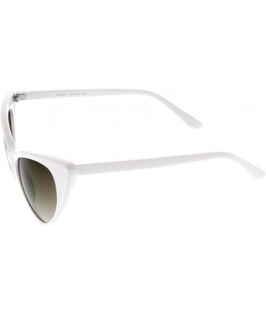 Oversized Women's Retro Oversized High Point Cat Eye Sunglasses 54mm - White / Smoke Gradient - CV12N7B2VAW $19.80