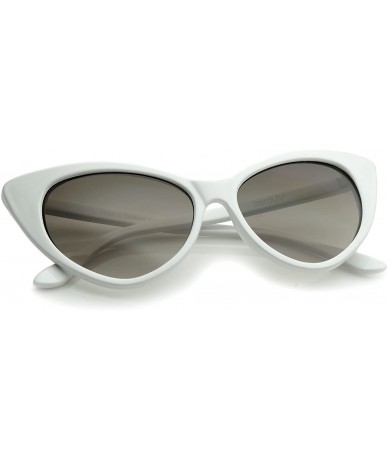 Oversized Women's Retro Oversized High Point Cat Eye Sunglasses 54mm - White / Smoke Gradient - CV12N7B2VAW $19.80