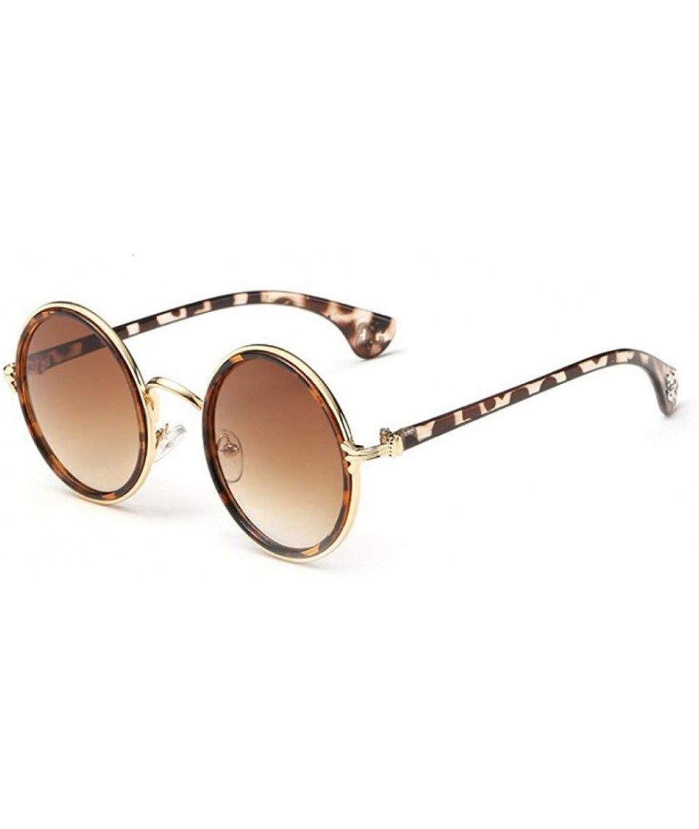 Round 2019 Retro Round Sunglasses Women Men Brand Designer Alloy Female Sun glasses - 4 - C818R4KLSY0 $61.71