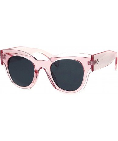 Butterfly Womens Sunglasses Thick Horn Rim Butterfly Fashion Frame UV 400 - Pink (Black) - CN18O7NSYAL $20.11