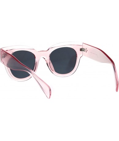 Butterfly Womens Sunglasses Thick Horn Rim Butterfly Fashion Frame UV 400 - Pink (Black) - CN18O7NSYAL $20.11