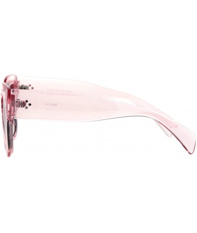 Butterfly Womens Sunglasses Thick Horn Rim Butterfly Fashion Frame UV 400 - Pink (Black) - CN18O7NSYAL $20.11