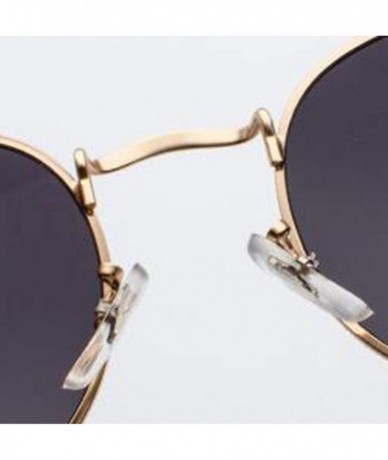 Square Round Retro Sunglasses Women Luxury Glasses Women/Men Small Mirror Oculos De Sol Gafas UV400 - Goldpurple - CP199CIQG9...