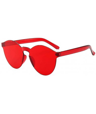 Round Unisex Fashion Candy Colors Round Outdoor Sunglasses Sunglasses - Red - C3190LG85Z0 $31.68