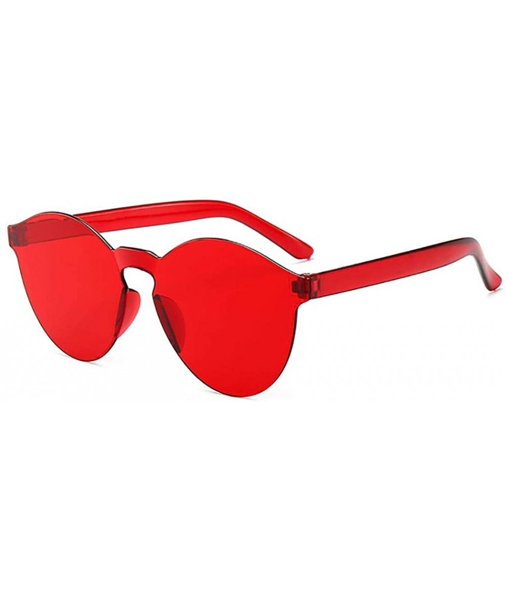 Round Unisex Fashion Candy Colors Round Outdoor Sunglasses Sunglasses - Red - C3190LG85Z0 $31.68