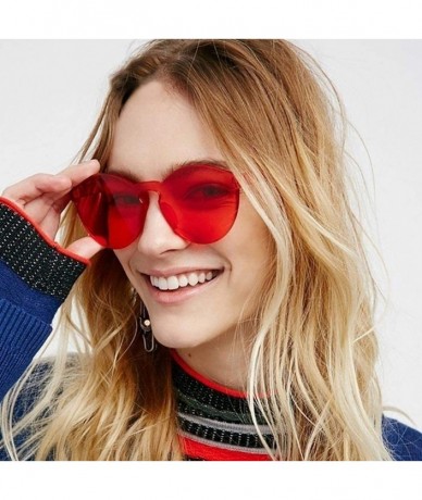 Round Unisex Fashion Candy Colors Round Outdoor Sunglasses Sunglasses - Red - C3190LG85Z0 $31.68