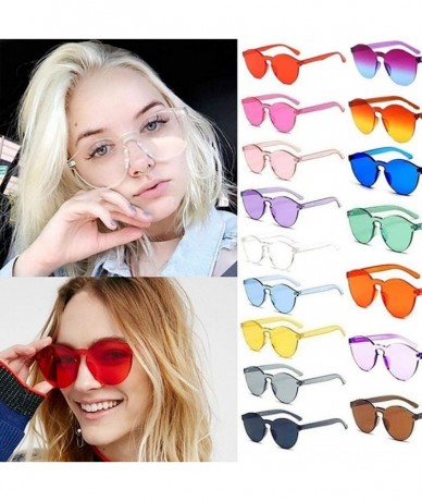 Round Unisex Fashion Candy Colors Round Outdoor Sunglasses Sunglasses - Red - C3190LG85Z0 $31.68