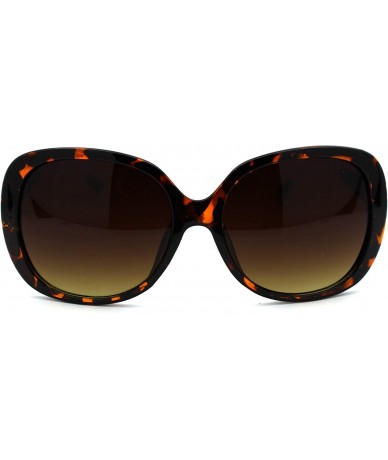 Rectangular Womens Rectangular Mod Minimal Butterfly Designer Sunglasses - Tortoise Gold Brown - CH18WEI2KIE $23.16