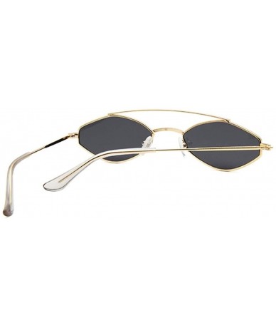 Cat Eye Women Cat Eye Sunglasses Cute Sexy Summer Retro Small Frame Black Red Cateye Sun Glasses - Goldred - CS198XTN6UN $20.77