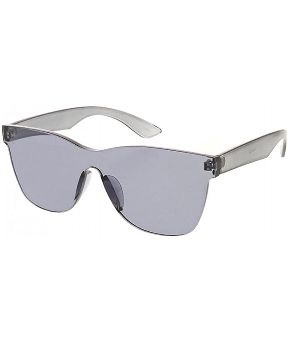 Square Women's Sim Modern Pantone Lens Square Rimless Sunglasses (Grey) - C2180AM4LZR $32.00