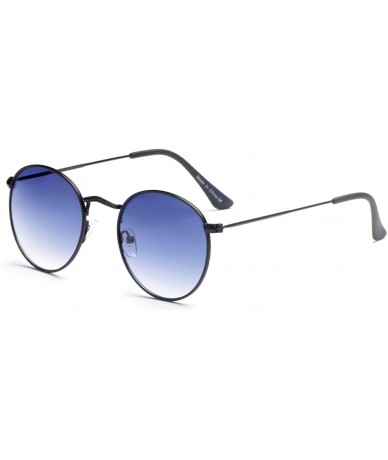 Goggle Unisex Round Fashion Sunglasses - Blue - CE18WR9SWED $36.76