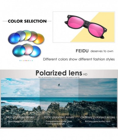 Rimless Polarized Sunglasses for Men Retro - Polarized Retro Sunglasses for Men FD2149 - 5.3-pink - CC18M3Z4RRL $19.10