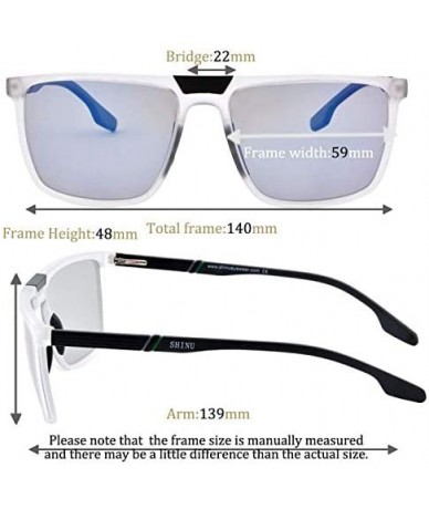 Rectangular Men's Fishing Sunglasses Outdoor Polarized Driving Glasses TR90 Lightweighted Frame-TY2003 - CK1939OHHD3 $33.40