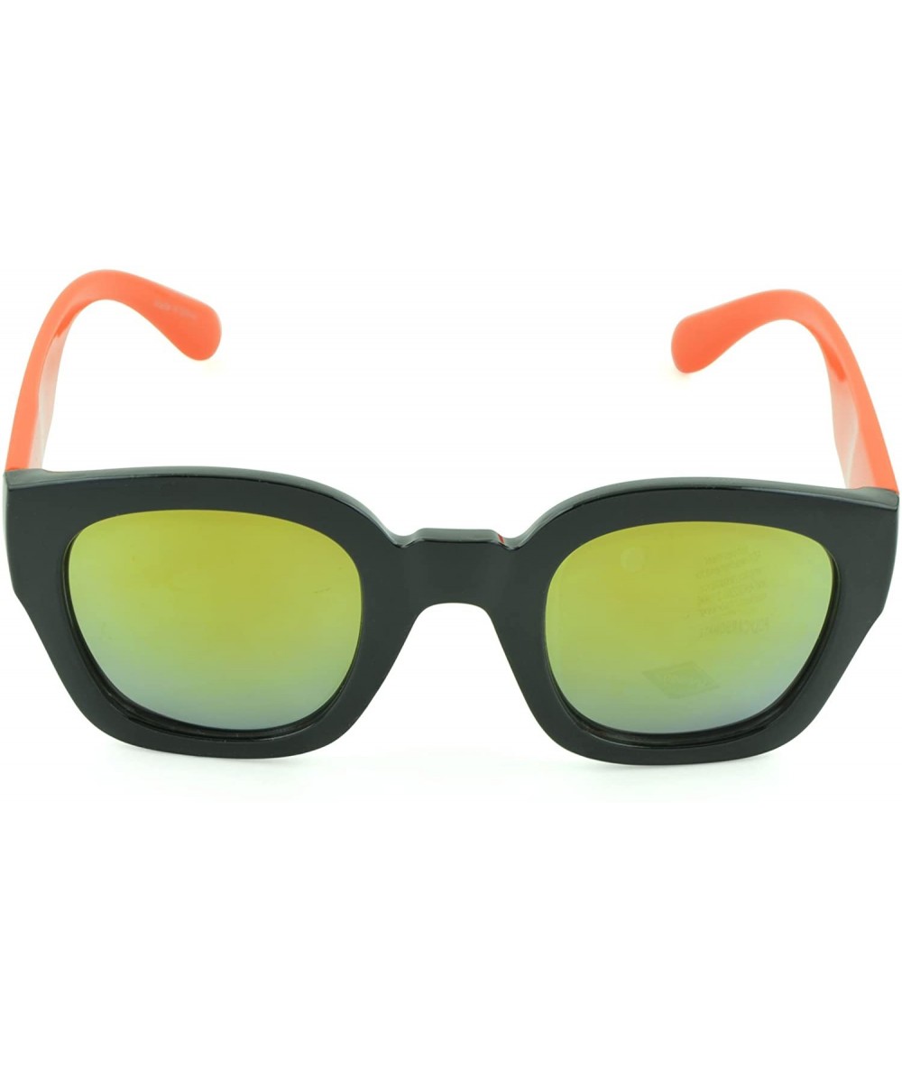 Sport Modern and Bold Womens Fashion Sunglasses with UV Protection - Orange - CE12D1KXMC5 $16.49