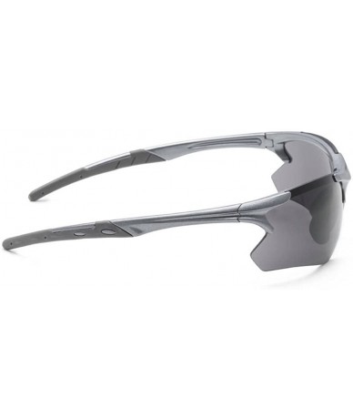 Sport Running Cycling Triathlon Fashion Sports Wrap Sunglasses UNBREAKBLE TR90 Frame - Gunmetal&smoke - C011YG9JSCJ $24.14