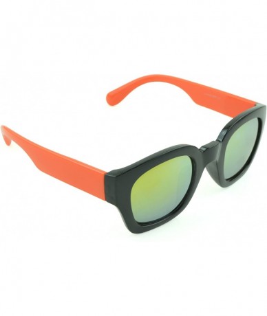 Sport Modern and Bold Womens Fashion Sunglasses with UV Protection - Orange - CE12D1KXMC5 $16.49