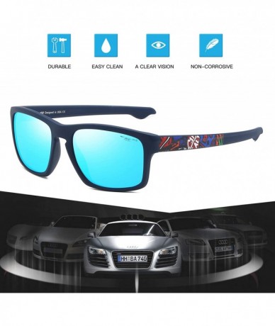 Sport Graffiti Polarized UV400 Chic Fashion Sports Sunglasses for Men Women Party Street-snap Driving Running Dating - CB18WO...