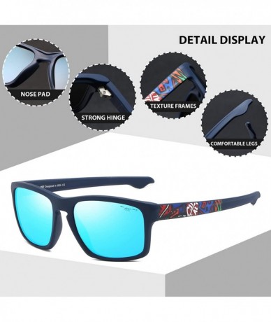 Sport Graffiti Polarized UV400 Chic Fashion Sports Sunglasses for Men Women Party Street-snap Driving Running Dating - CB18WO...