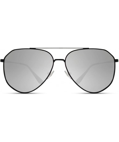 Aviator Polarized Premium Designer Inspired Medium Metal Frame Aviator Sunglasses - Modern Design - C2186HYA69O $34.55