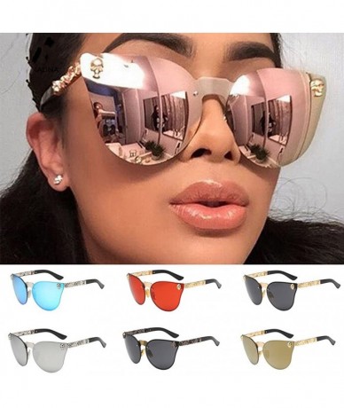 Semi-rimless Fashion Polarized Sunglasses For Women - REYO Unisex Frame Shades Acetate Frame UV Glasses Sunglasses - D - C818...