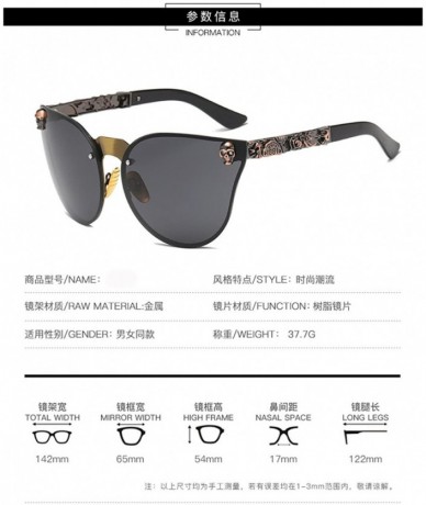 Semi-rimless Fashion Polarized Sunglasses For Women - REYO Unisex Frame Shades Acetate Frame UV Glasses Sunglasses - D - C818...