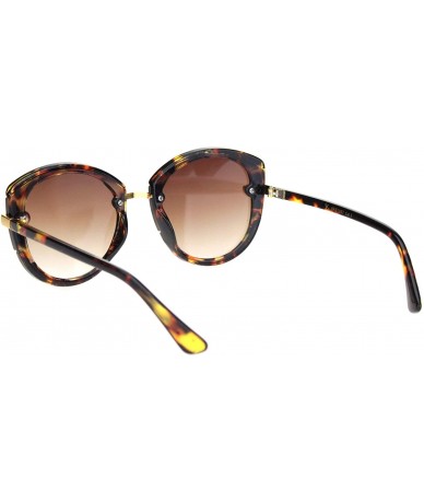 Butterfly Womens Rhinestone Jewel Trim Designer Butterfly Sunglasses - Tortoise Brown - CE18NWSLZ65 $23.23