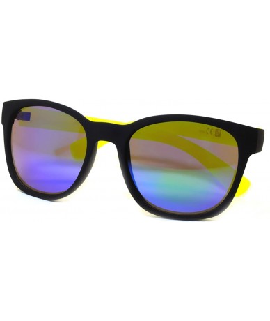 Sport Vintage Sunglasses Purple Yellow Colored - 014_retro_neon_yellow - CC185DLIL2T $17.34