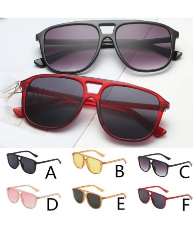 Oversized Sunglasses for Men Women Fashion Polarized Metal Mirror Protection Womens Sunglasses - A - CO18T2O9GND $17.63