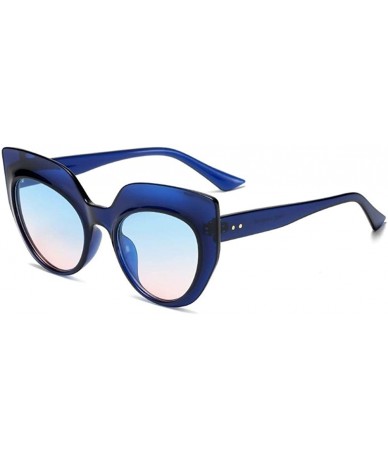 Cat Eye Women Cat Eye Sunglasses Luxury Brand Designer Vintage Sun Glasses Female Glasses Blue UV400 - C2190340TNZ $21.68