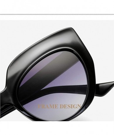 Cat Eye Women Cat Eye Sunglasses Luxury Brand Designer Vintage Sun Glasses Female Glasses Blue UV400 - C2190340TNZ $21.68