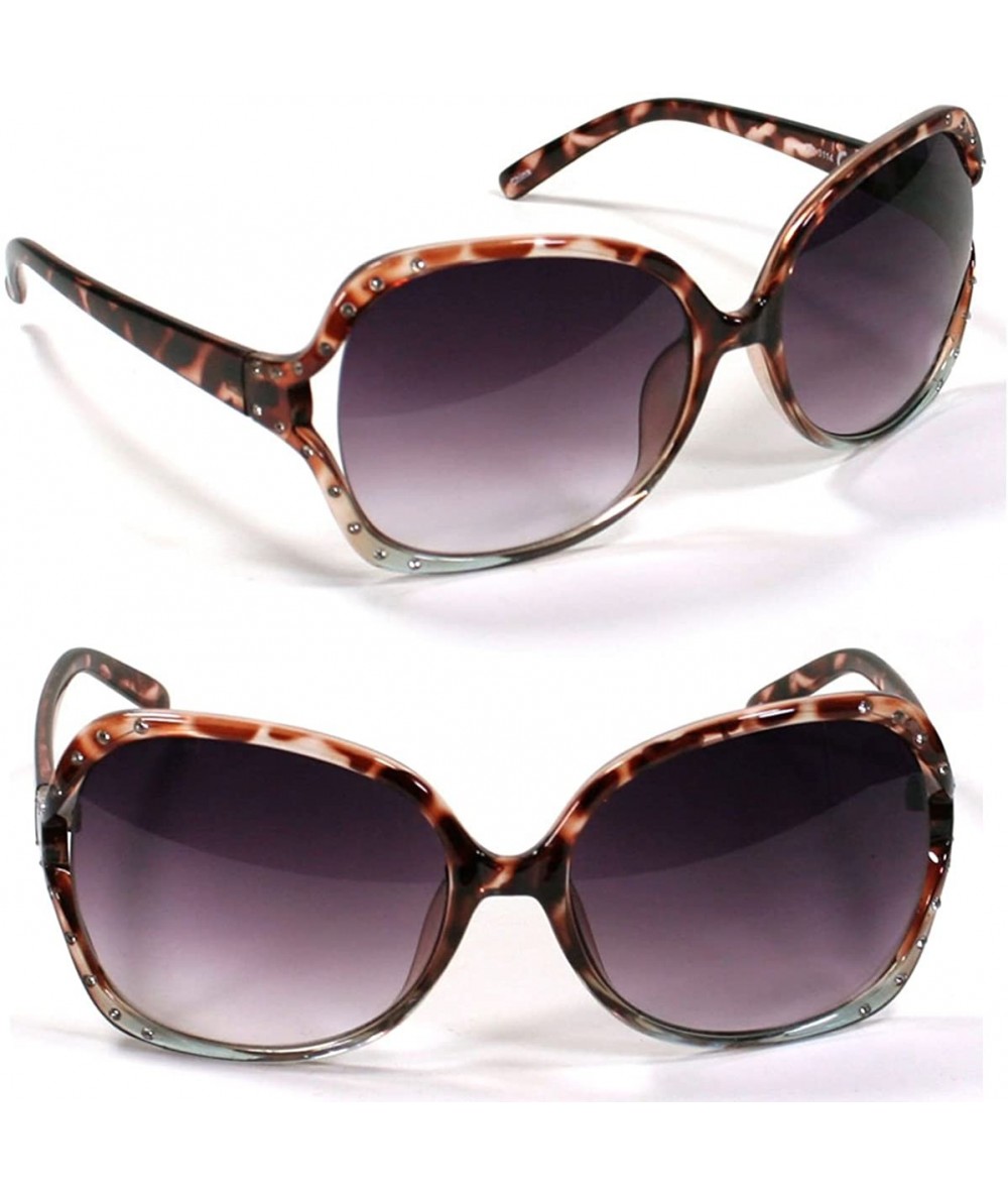 Butterfly Large Oversized Butterfly Sunglasses 3114 - Brown - CB11ETU65IZ $18.20