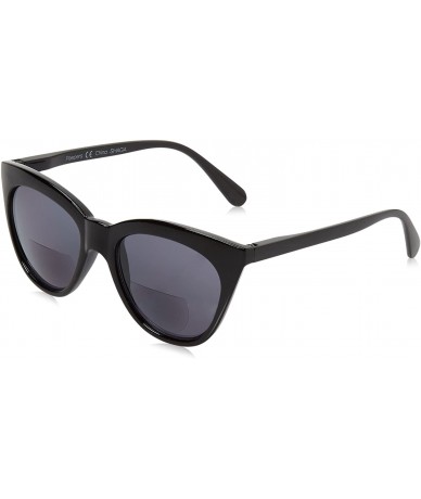 Cat Eye Women's Mimosa Bifocal Cateye Reading Sunglasses - Black - CT189SSAC43 $42.62