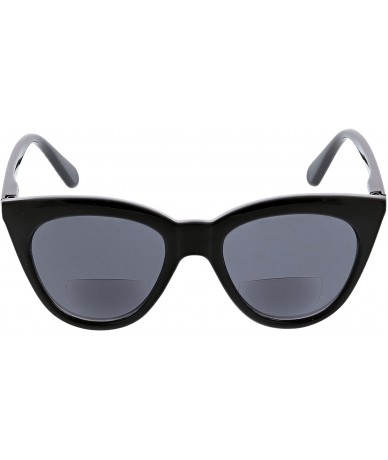 Cat Eye Women's Mimosa Bifocal Cateye Reading Sunglasses - Black - CT189SSAC43 $42.62