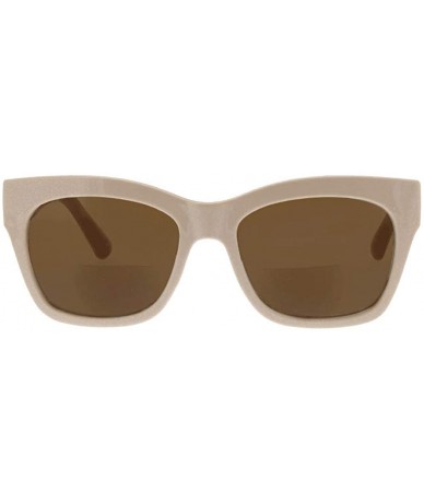 Square Women's Shine on Bifocal Square Reading Sunglasses - Taupe - CK18OIO86ME $44.54