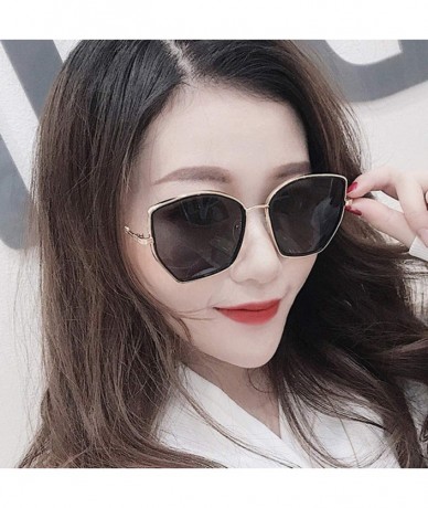 Square Women Vintage Big Frame Sun Glasses Ladies Shades Lightweight Oversized Fashion Sunglasses Mirrored Polarized - CL1906...