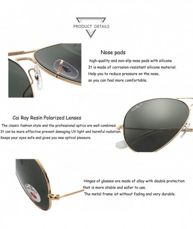 Aviator Classic Trend Sunglasses- Polarized Lenses- 3025 P- 100% Effective Isolation UVA/UVB - CG18EGGL7G8 $67.14