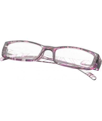 Square 'Brion' Rectangle Reading Glasses - Pink-3.00 - CZ11P2VLII7 $35.73